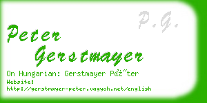 peter gerstmayer business card